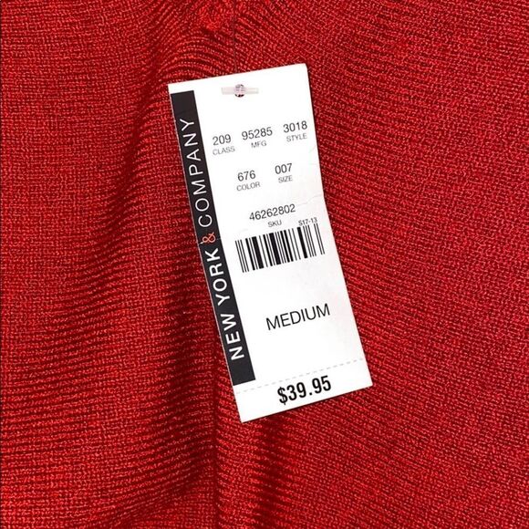 ✨ NY&Co Women's V-Neck Sweater Coco Red✨ - Picture 5 of 7